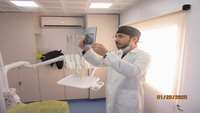 حضور مرکز بهداشت سمنان در مسکن مهر باعنوان استقرار  اتوبوس سیار دندانپزشکی و آموزش بیماریها