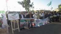 حضور فعال کانونهای بسیج جامعه پزشکی دانشگاه علوم پزشکی سمنان در مراسم " صبحگاه رزمایش جهادگران  قرارگاه جهادی فاطمی 2