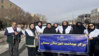  حضورکانون بسیج جامعه پزشکی مرکز بهداشت شهرستان سمنان در رزمایش اقتدار